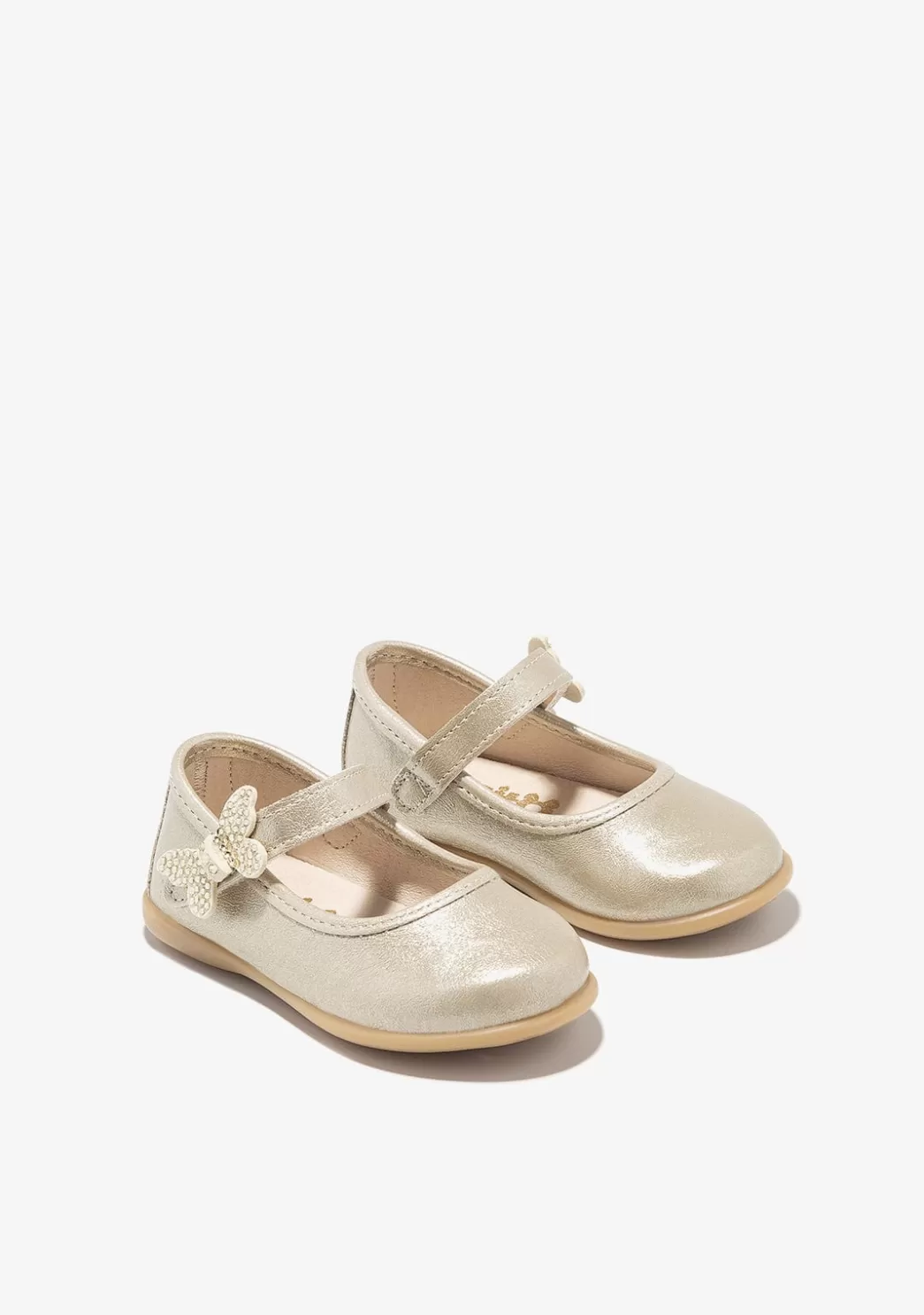 bailarinas_de_beb_mariposa_oro_3.webp Best Sale Bailarinas De Bebé Mariposa Oro Bailarinas | Zapatos De Ceremonia