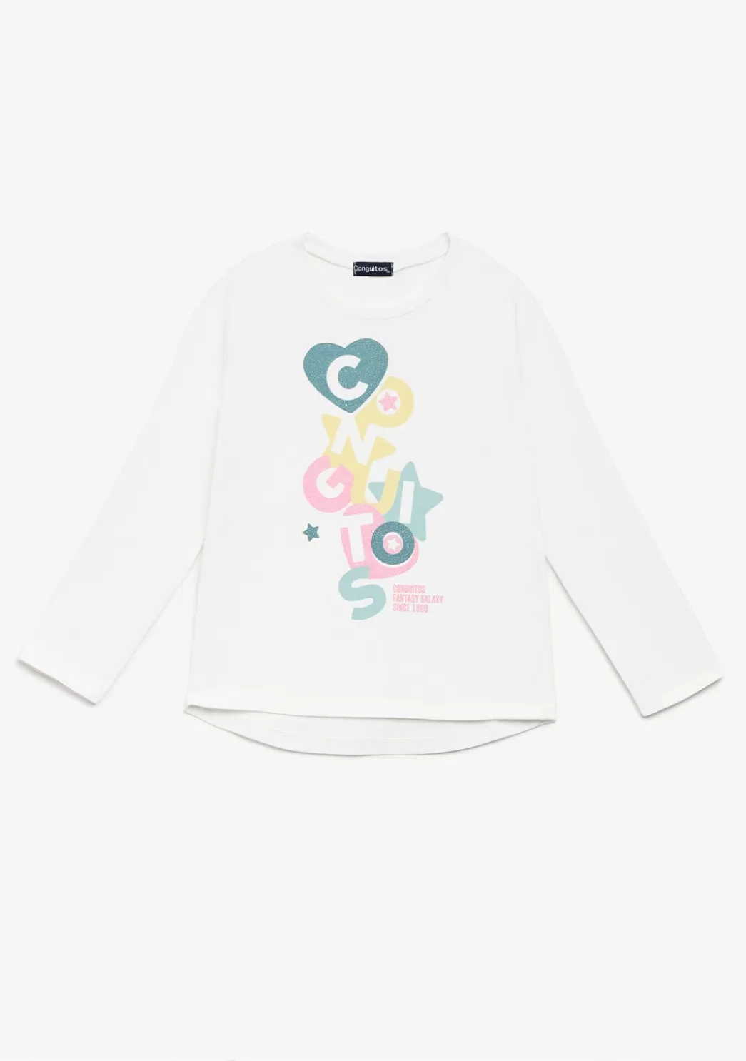 Store Camiseta Blanca Formas Multicolor Camisetas | Camisetas Manga Larga
