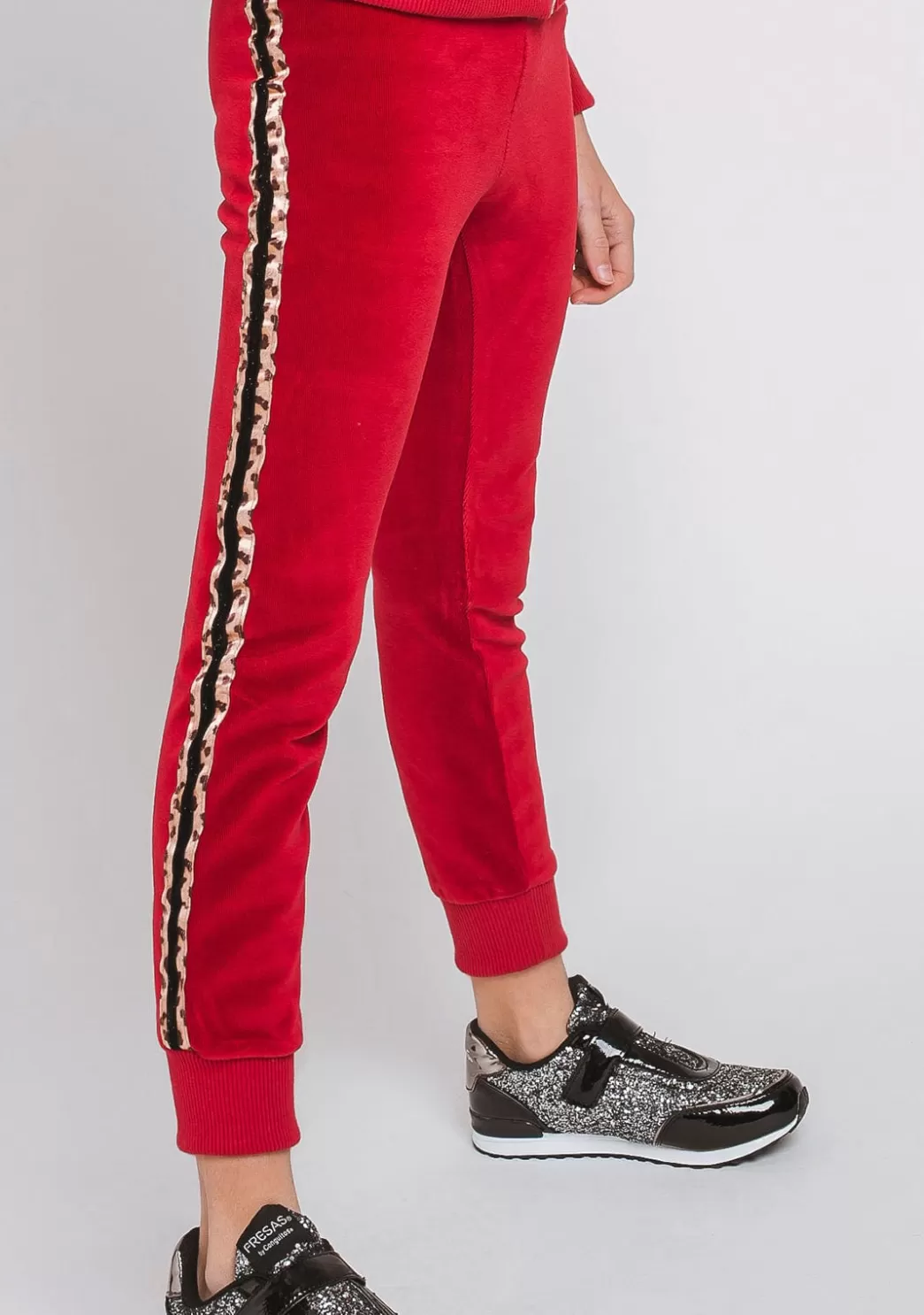 pantalones_jogging_nia_rojo_3.webp Clearance Pantalones Jogging Niña Rojo Pantalones Y Leggins