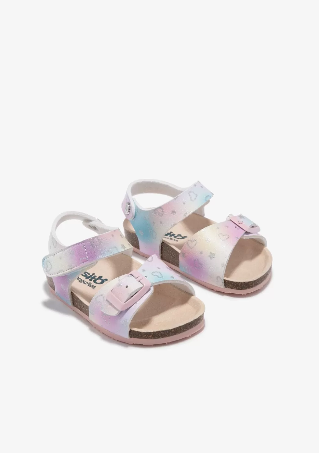 Outlet Sandalias Bebé Corazones Estrellas Multicolor Sandalias | Sandalias Bio