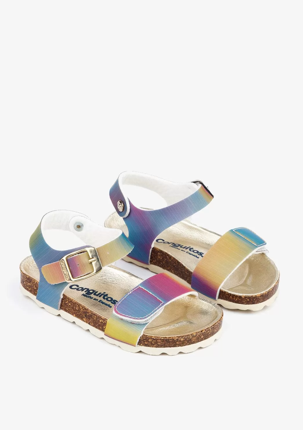 Best Sandalias De Niña Bio Iridiscente Multicolor Sandalias Bio | Sandalias