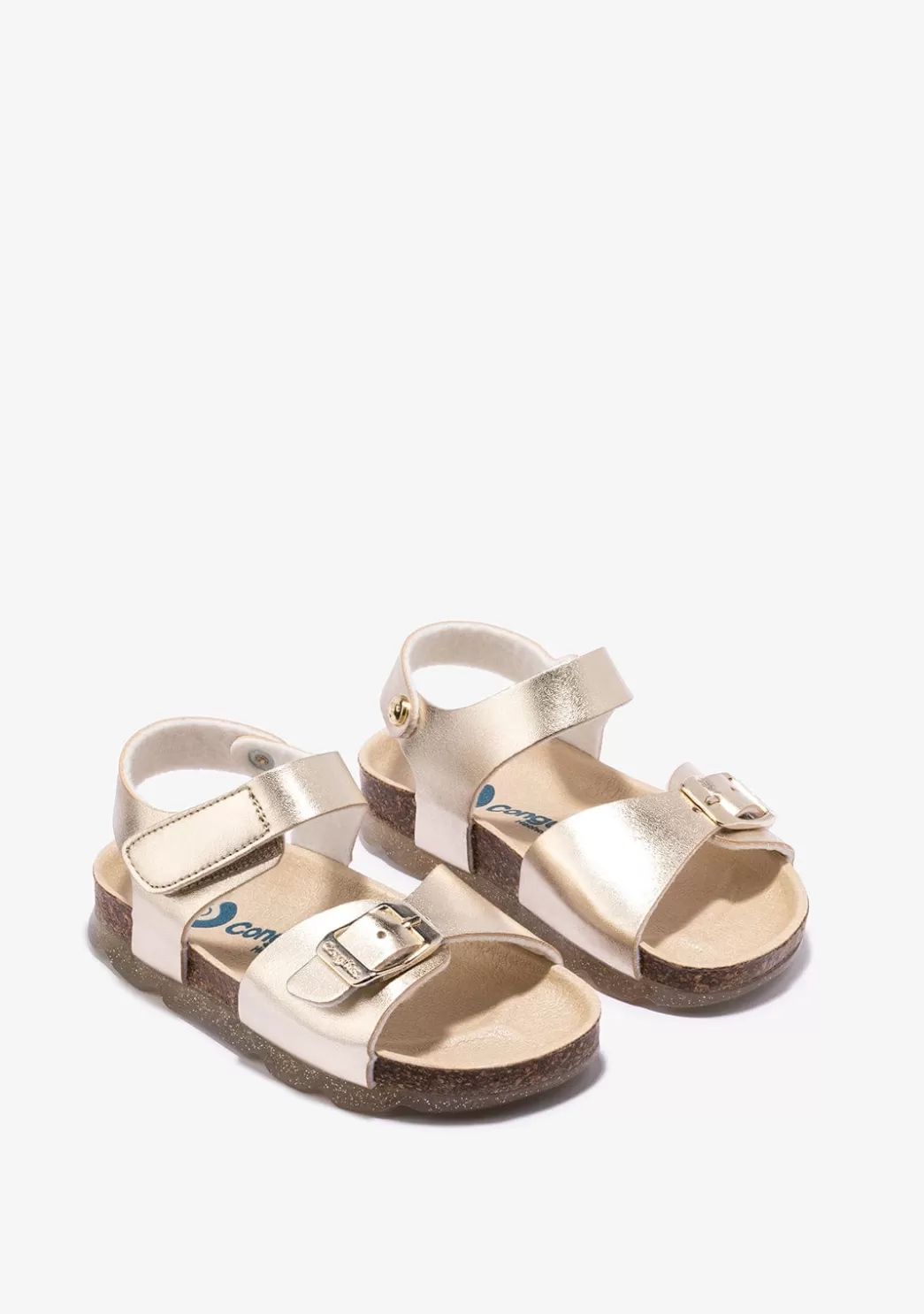 Shop Sandalias De Niña Bio Metalizado Platino Sandalias Bio | Sandalias