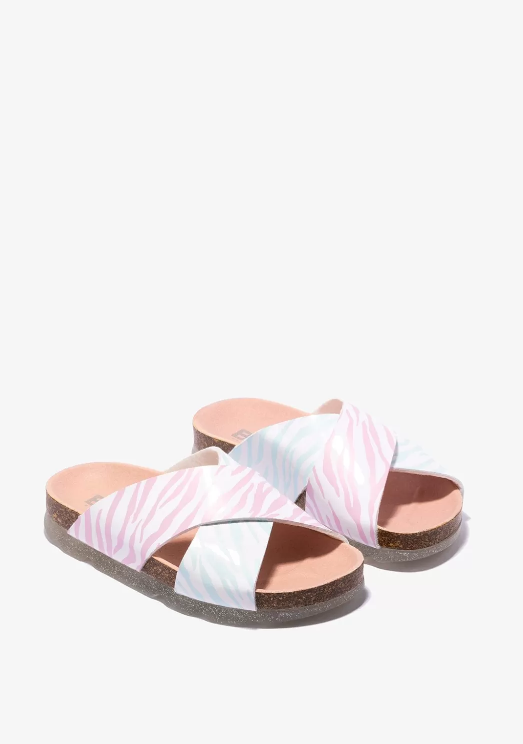 Shop Sandalias De Niña Bio Multicolor Cebra B&W Sandalias | Sandalias Bio