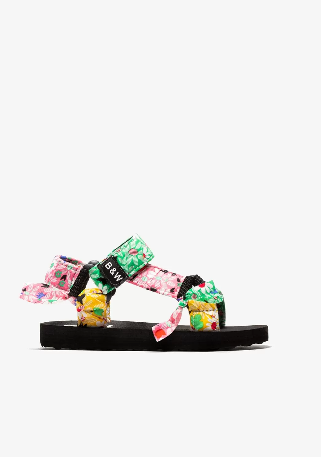 New Sandalias De Niña Flores Multicolor B&W Sandalias | Sandalias