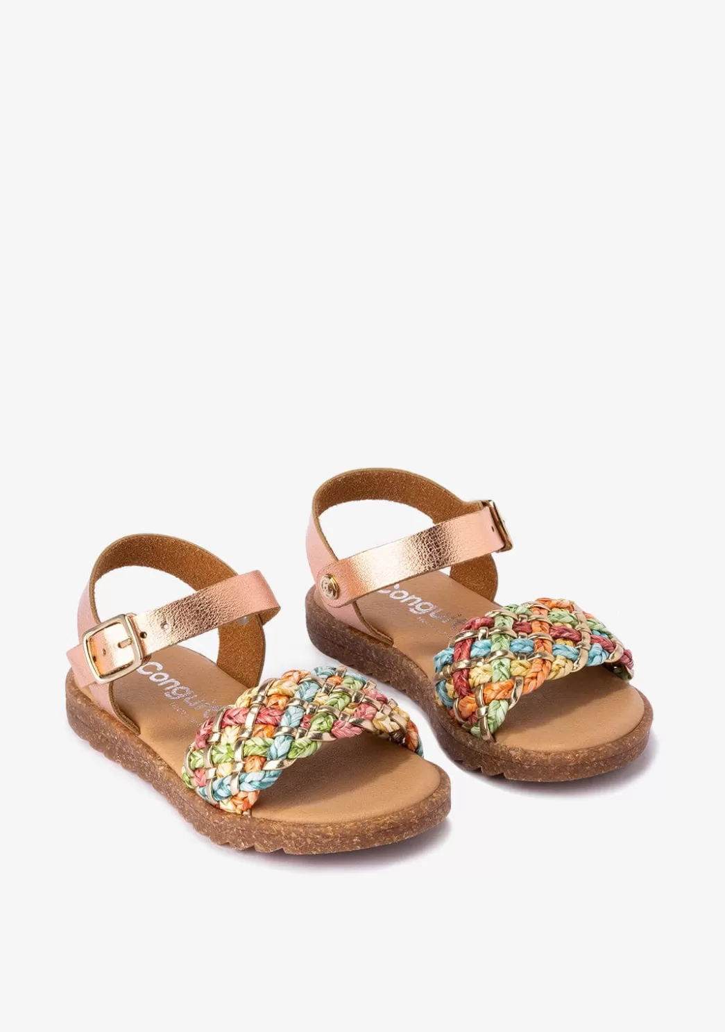 Hot Sandalias De Niña Hebilla Metalizado Multicolor Sandalias