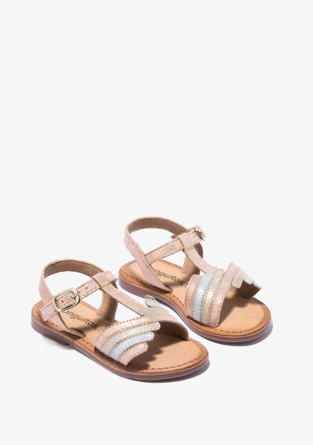 Flash Sale Sandalias De Niña Hebilla Napa Multicolor Sandalias