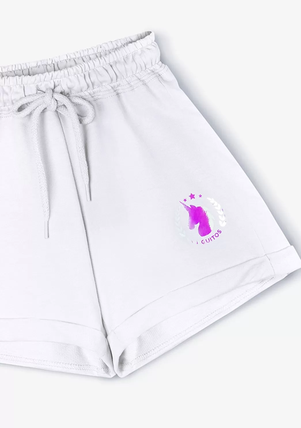 Cheap Short Deportivo De Niña Liso Unicornio Blanco Shorts