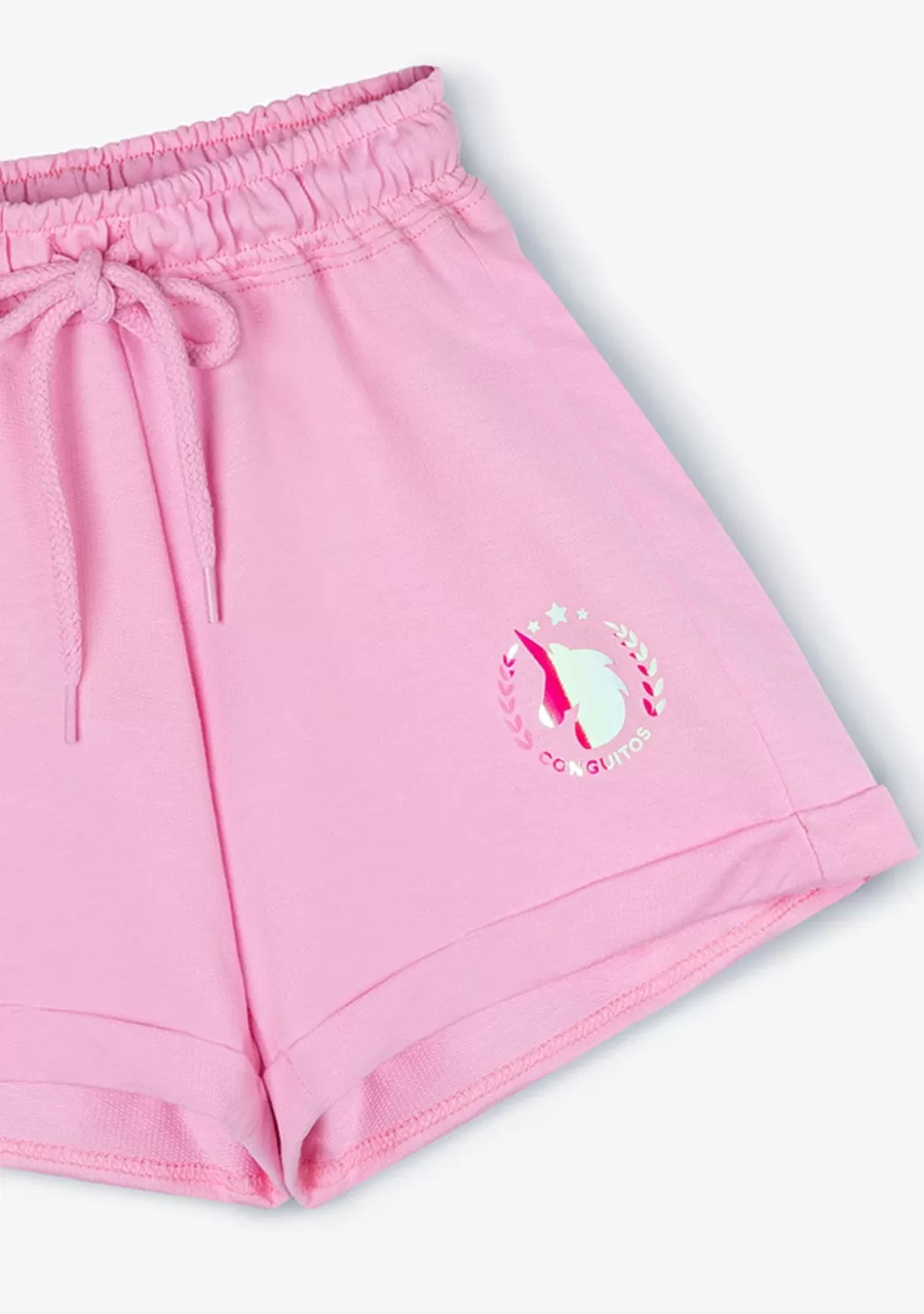 Clearance Short Deportivo De Niña Liso Unicornio Rosa Shorts