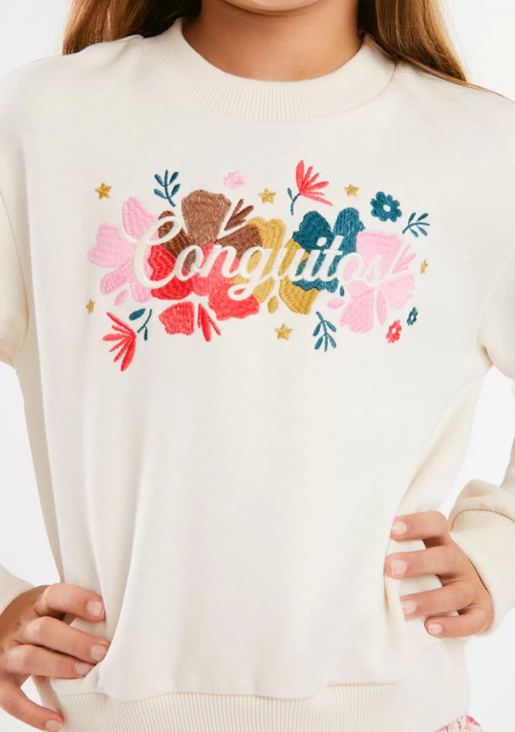 sudadera_bordado_flores_beige_4.webp Best Sudadera Bordado Flores Beige Sudaderas