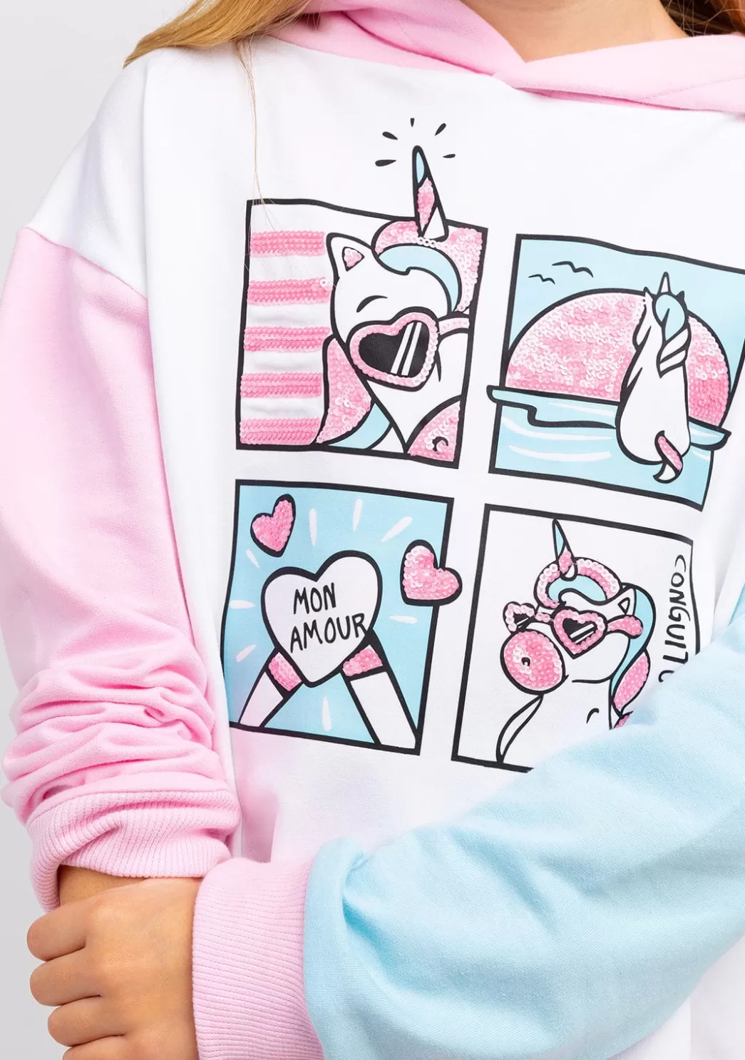 Sale Sudadera Niña Lentejuelas Unicornio Multicolor Sudaderas