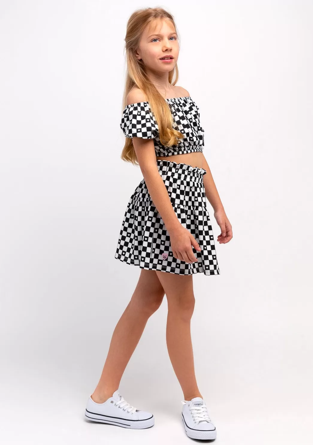 top_nia_cuadros_negro_4.webp Best Sale Top Niña Cuadros Negro Camisetas