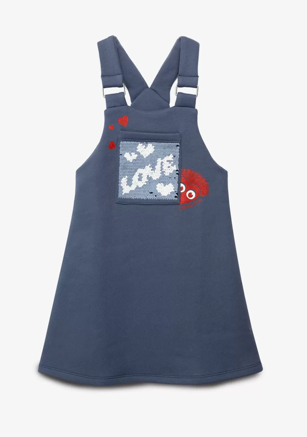 Discount Vestido De Niña Pichi Lentejuelas Corazón Gris Vestidos Sudadera | Vestidos