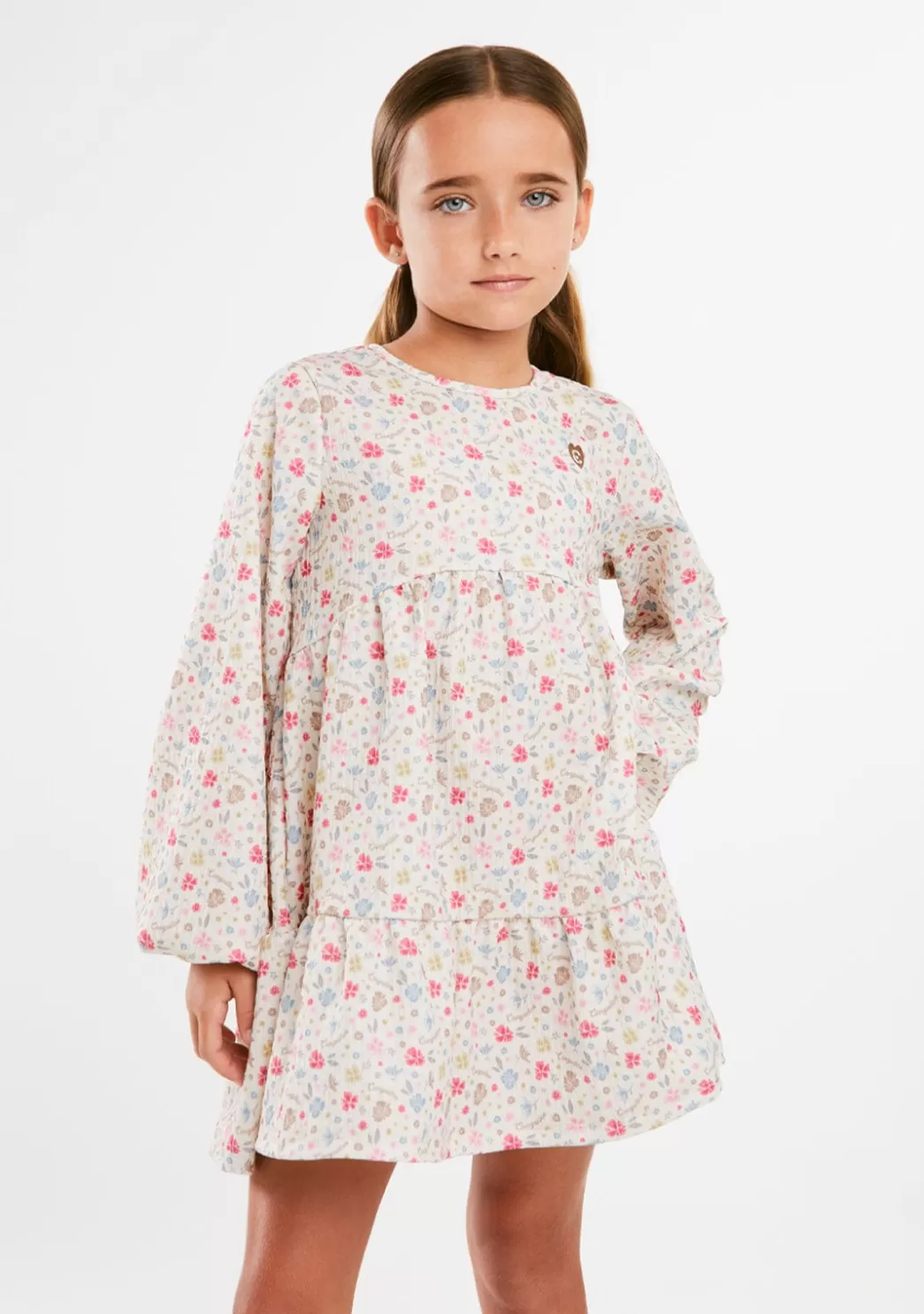 vestido_estampado_flores_beige_3.webp Best Sale Vestido Estampado Flores Beige Vestidos