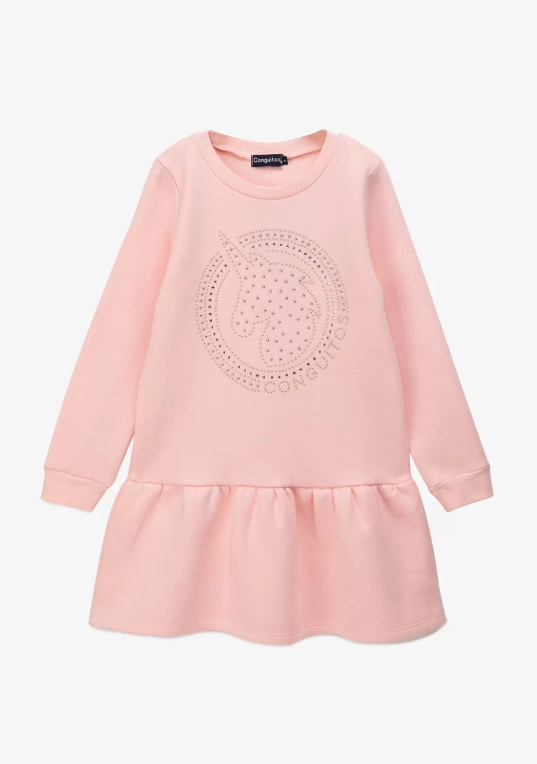 Shop Vestido Sudadera De Niña Strass Unicornio Rosa Vestidos Sudadera | Vestidos