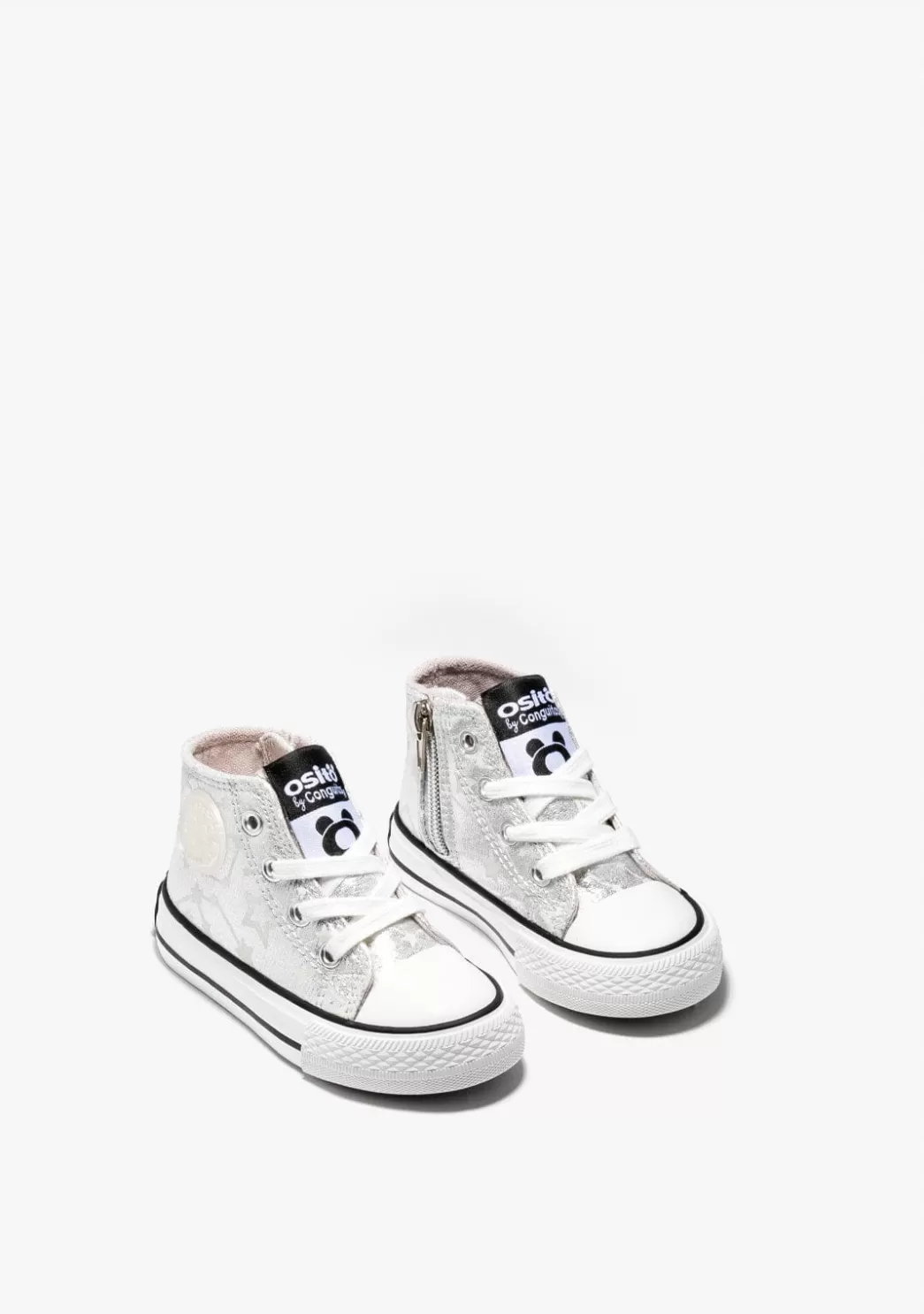 Sale Zapatillas Altas De Bebé Brillo En La Oscuridad Estrellas Plata Zapatillas | Zapatillas