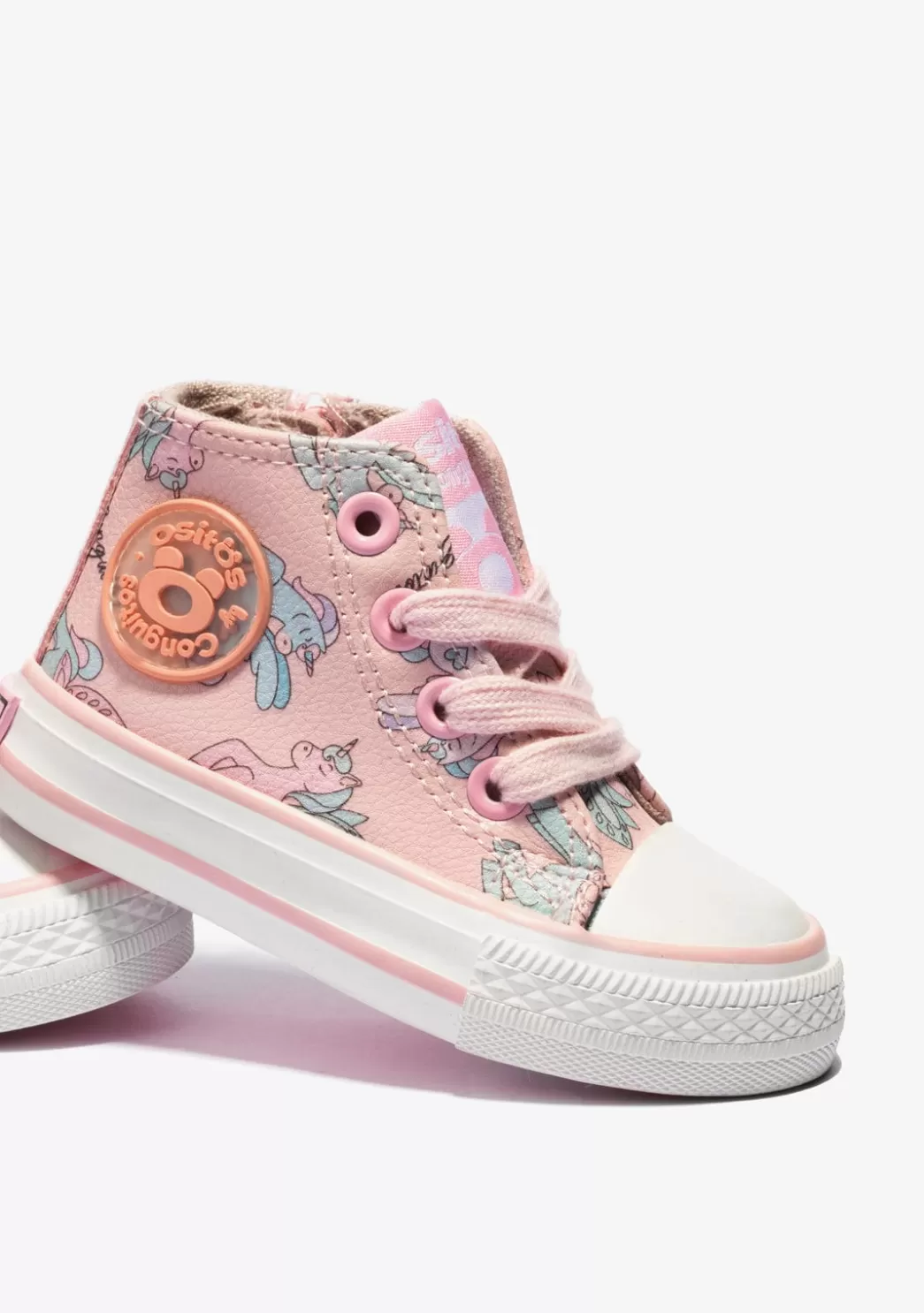 Fashion Zapatillas Altas De Bebé Unicornio Napa Rosa Zapatillas | Zapatillas