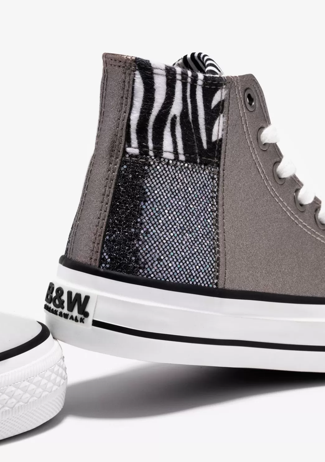 Fashion Zapatillas Altas De Niña Patchwork Multicolor B&W Zapatillas | Zapatillas