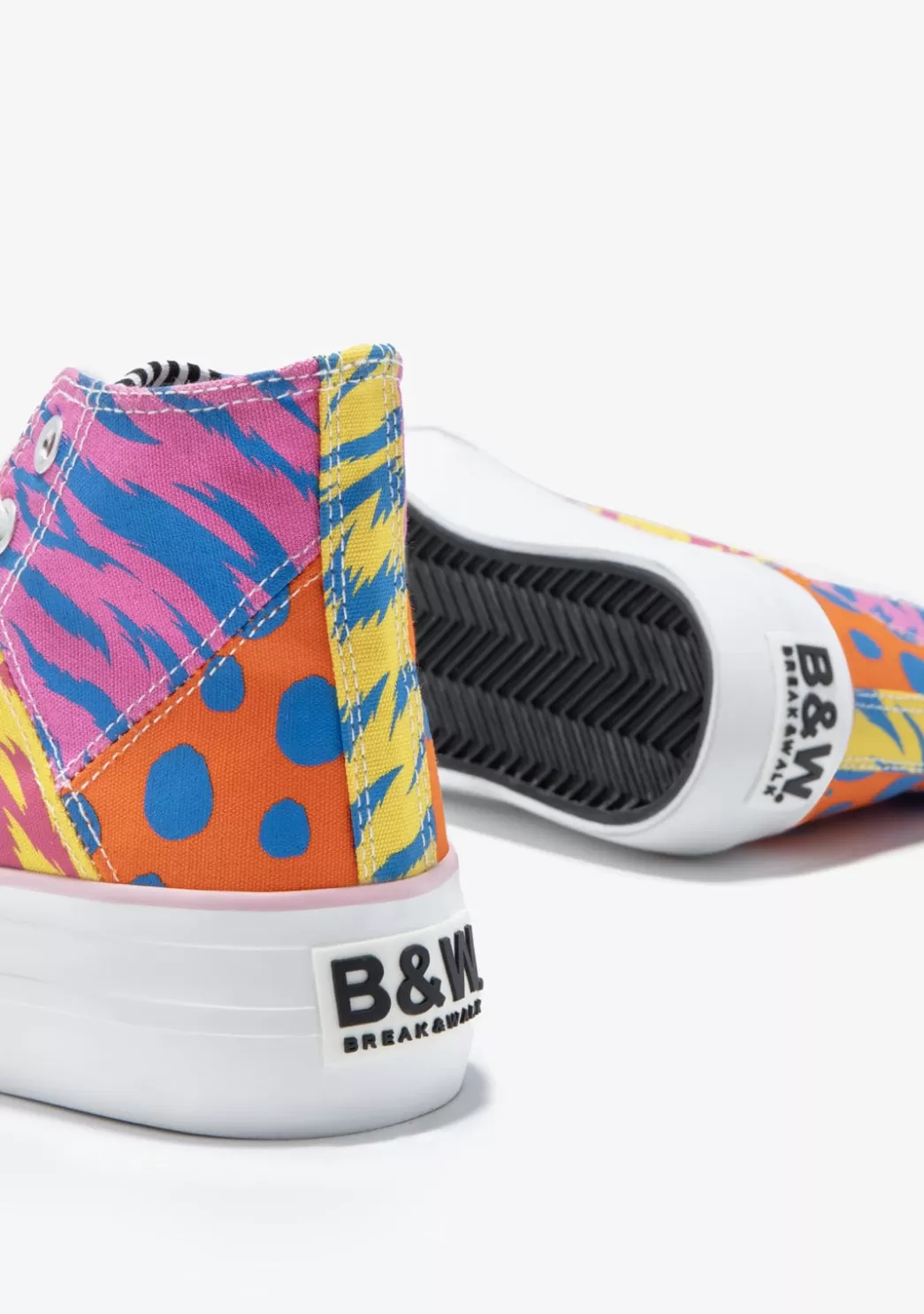 Online Zapatillas Altas Patchwork Multicolor B&W Zapatillas | Zapatillas
