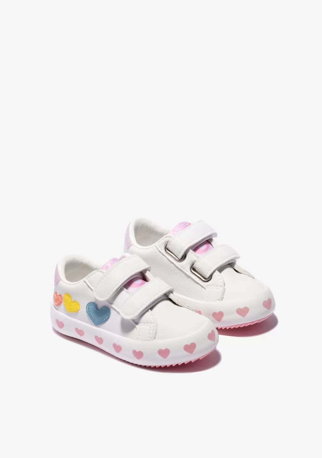 zapatillas_de_beb_corazones_blanco_3.webp Best Sale Zapatillas De Bebé Corazones Blanco Zapatillas | Zapatillas