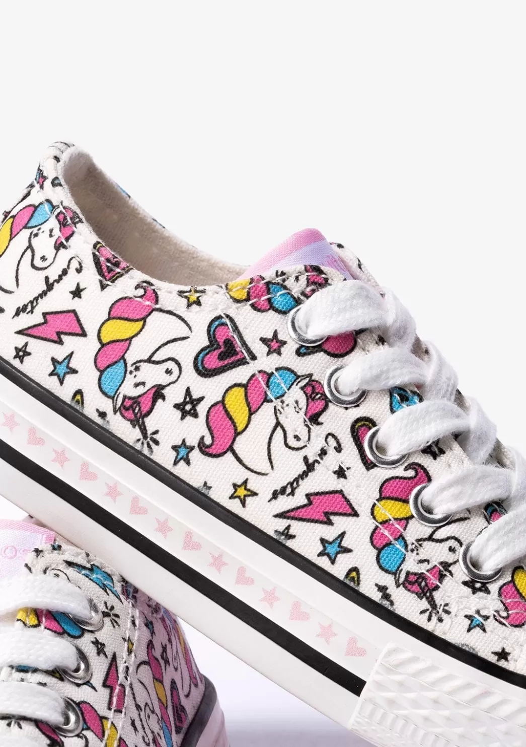 zapatillas_de_nia_unicornio_lona_blanco_5.webp Sale Zapatillas De Niña Unicornio Lona Blanco Zapatillas